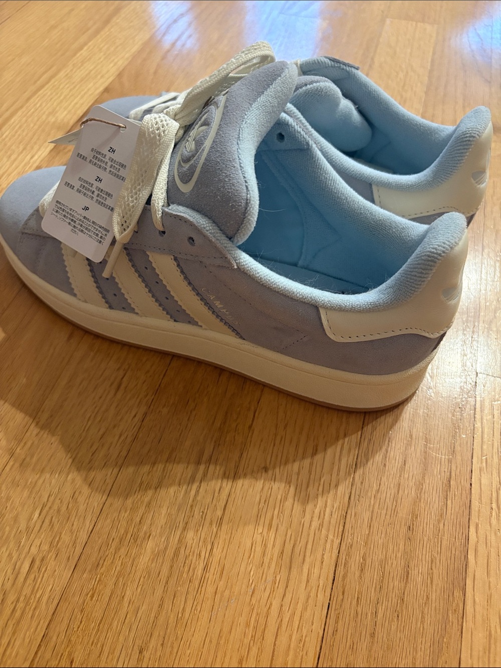 adidas campus - Pastel Blue Suede Low-Top Sneakers